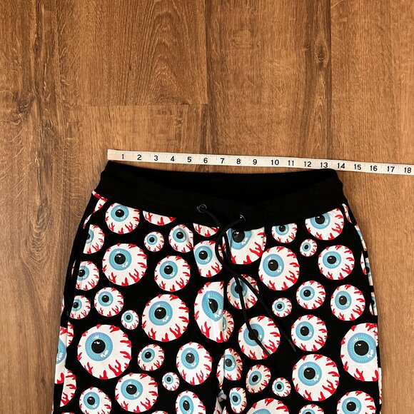 NEW Mishka NYC All Over Print Keep Watch Sweat Joggers Streetwear Eyeballs Sz M - Picture 8 of 11